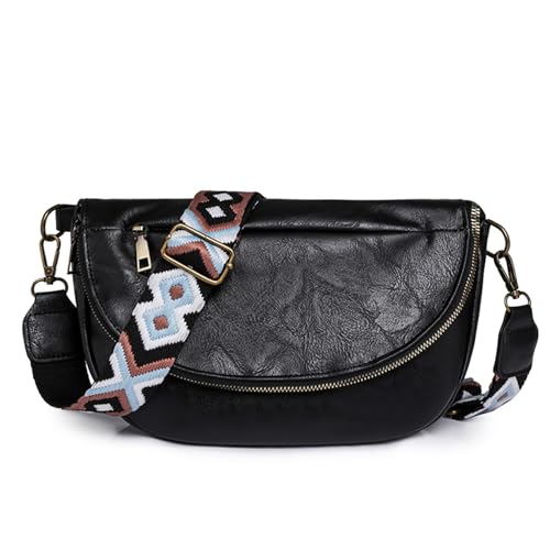 Image of Crossbody Bags For Women Trendy, Vegan Leather Hobo Handbag Shoulder Purse For Ladies with Adjustable Strap
