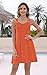 Disamer Summer Dresses for Women 2026 Sundresses Sleeveless Beach Swimsuit Cover Ups Spring Casual Tank Tshirt Sun Dress,Stripe Orange,Medium