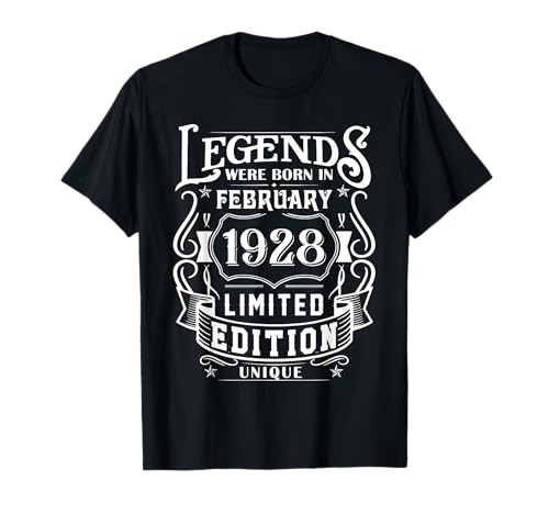 Cumpleaños Febrero 1928 Edición Limitada Regalo February Camiseta
