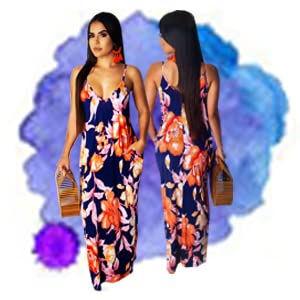 Image of SheKiss 2026 Women's Casual Summer Floral Long Maxi Dresses Floor Length Sleeveless Plus Size Sundresses
