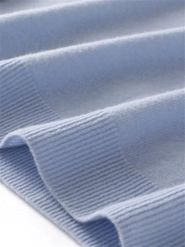 Men's 100 Percent Merino Wool Pullover Mock-Neck Sweater Long-Sleeve Cashmere Knitwear Jumper Tops4