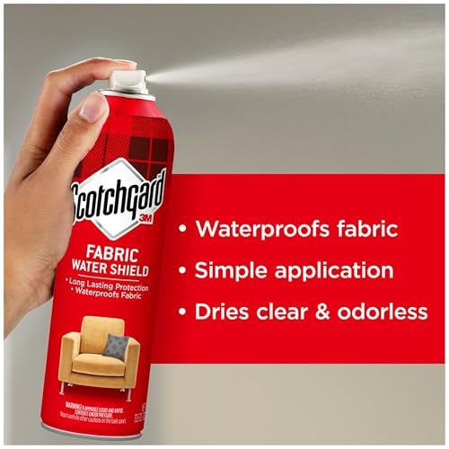 Image of Scotchgard Fabric Water Shield, 120 Ounces (Twelve, 10 Oz Cans), Repels Water, Ideal for Couches, Pillows, Furniture, Shoes and More, Long Lasting Protection