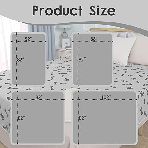 Image of Waterproof Blankets - NANBOWANG Dog Bed Covers for Larges Dogs, Water Absorb Training Pads (6882 Gray)