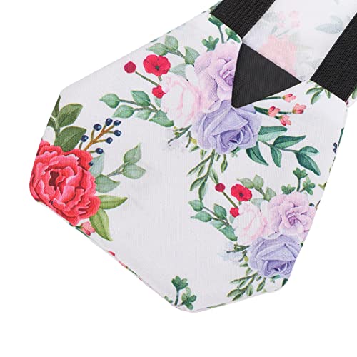 Reusable Chicken Diapers for Hens Ducks, Geese, Washable Poultry Nappy with Peony Print, Bird Diaper with Bow - Image 2