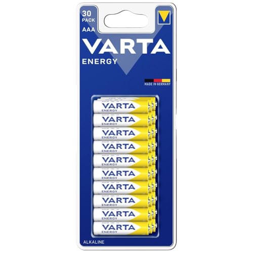 VARTA Piles AAA, Lot de 30, Energy, alcalines, 1,5 V
