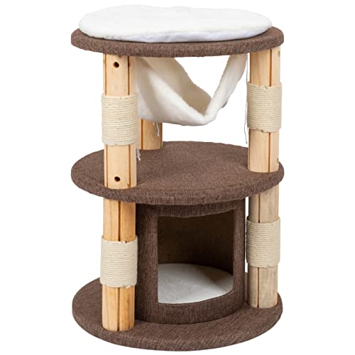 VOSS.PET Kratzbaum Milo 70cm - Premium Kiefer Massivholz Katzenkratzbaum mit Plattformen, Höhle und Hängematte VOSS.PET Kratzbaum Milo 70cm - Premium Kiefer Massivholz Katzenkratzbaum mit Plattformen, Höhle und Hängematte