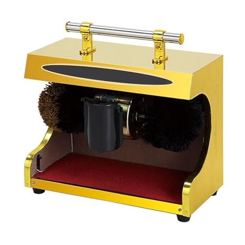 Cireuse à chaussures à induction entièrement automatique, polisseuse à chaussures domestique automatique, polisseuse à chaussures électrique publique pour la maison, le public, le hall d'un,Yellow