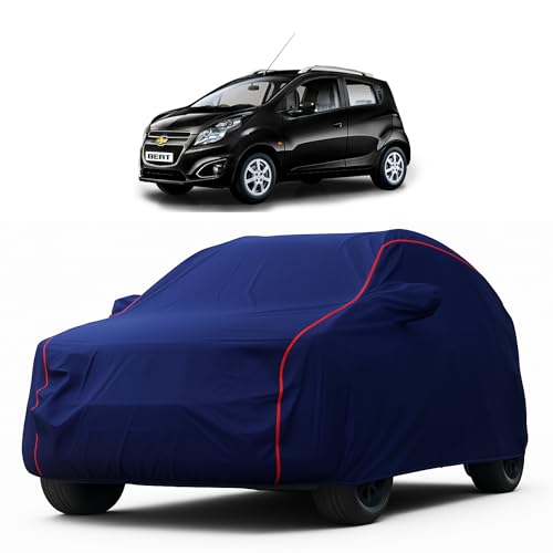 Image of Heavy-Duty Car Cover for Compatible with Chevrolet Beat (2009 to 2025 All Models) Deluxe Car Protection Cover - Waterproof & UV-Resistant All-Season Exterior Protection