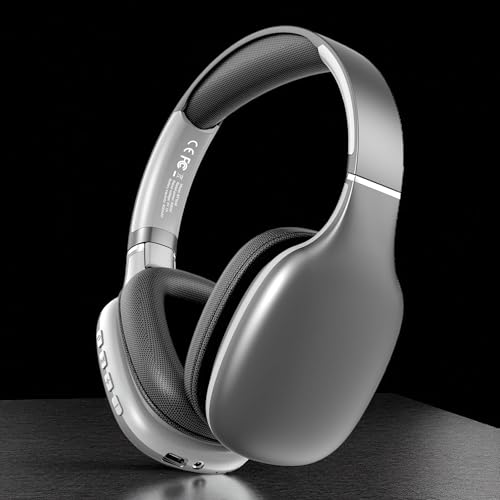 Image of iFAST Foldable Wireless Stereo Headphone | 40 Hours Music & Calls| Dual Mode (Wired & Wireless) Gaming Headset with Adjustable Headband [ Gun Grey ].