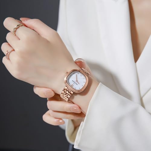 Image of Daniel Hechter Paris Collection Analog Watch for Women with Cushion Dial, Crystal Hour Markers, Roman Numeral at 12 o'Clock and Stainless Steel Strap - DHW2030