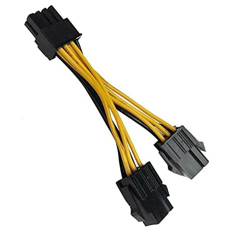 Zahara PCIE VGA Graphics Card Cable for NVIDIA Dual 6 Pin Female to 8 Pin Male Cover