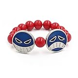 POYAMUSE Portgas D Ace Bracelet, Smile Weep Face Beaded Strand Bracelet for Anime Cosplay Jewelry-bracelet
