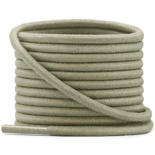 Image of YFINE Waxed Round Shoe Laces: 2 Pairs Oxford Shoelaces for Dress Shoes Boot | 4mm Thick, 20 Colors, 24 inch-71 inch, for Business Footwear, Chukka Boots, Men & Women