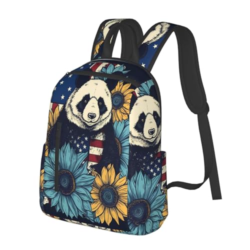 Casual Backpack for Women Men Panda Sunflower Lightweight Daypack Large Capacity Nurse Bag2