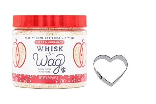 Whisk & Wag All-Natural DIY Bake at Home Dog Treat Mix: Apple & Cinnamon, 6.6 Ounce Jar