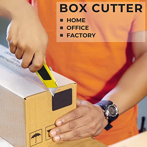 Jetmore 6 Pack Utility Knife, Colorful Retractable Box Cutter with 10 SK5 Blades, Heavy Duty Razor Knife for Cardboard, Boxes, and Cartons - Thumbnail 2