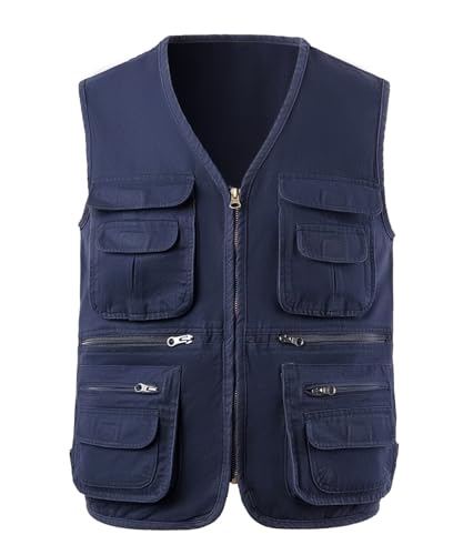 WSLCN Outdoor-Weste Für Herren - Multifunktion Mit Vielen Taschen