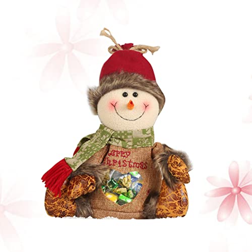 Ipetboom Transparent Snowman Patterned for Storage Organizers for Holiday Treats Decorations for Biscuit Cookie Packaging Festive Desktop Ornament