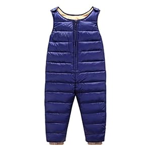 Happy Cherry – Baby sneeuwbroek donsbroek winter voor jongens meisjes jumpsuit rompers mouwloos sneeuwpak dons – 12-18…