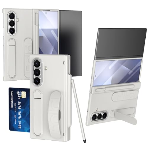 Funda blanca Samsung Z Fold ideal para viajes con soporte y función atril