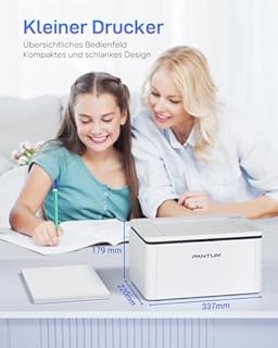 PANTUM BP2300W Stampante Laser WiFi Bianco e Nero, 20 ppm, Bluetooth, USB, Stampanti portatile compatta a Funzione Mini Singola per Casa Piccola Ufficio