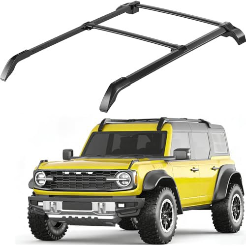 Customer Satisfaction Program 21B49 - Roof Panel Delamination - 2021 Ford Bronco 6 Wonderdriver Roof Rack Cross Bars Kit Compatible with Ford Bronco 2021 2022 2023 2024 2025 2026,Hard Top 2Door & 4Door, Aluminum Crossbars Roof Rails Rooftop Kayak Black Luggage (Not for Bronco sport)