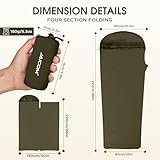 JAICOM Hüttenschlafsack Ultraleicht, Neuer Nylon Schlafsack Liner (nur 150g) - Kleines Packmaß & besonders weich Reiseschlafsack, I Ideal für Backpacking, Hostels, Hütten Camping