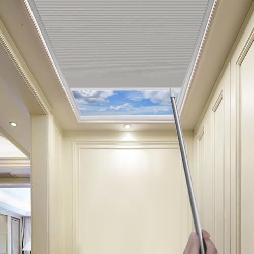 TIPIACE Manual Skylight Roof Window Cellular Honeycomb Full Black...