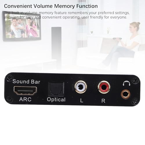 Convertidor ARC Interfaz Multimedia HD a DAC analógico 192 KHz con salida audio de 3,5 mm 3