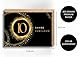 Elegante Jubiläumskarte 10 Jahre – Glückwunschkarte zum Firmenjubiläum oder Hochzeitstag Klappkarte mit edlem Gold-Design (querformat DINA6)