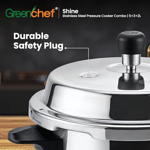 GREENCHEF Store Greenchef Shine Stainless Steel Pressure Cooker Combo - Image 6