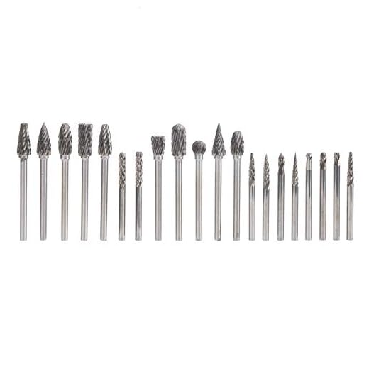 20 st träkonstverk burr file cemented Carbide Milling Cutter bit roterande files brännare trä Milling Carving graverande borrverktyg