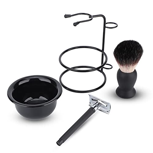 Yinhing Men's Professional Beard Set With Safe Premium Brush Elegant Bowl Sturdy Stand Holder Essential Mustache Grooming Tools for Experience