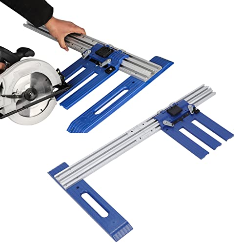 Ejoyous Circular Saw Guide Rail, Woodworking Track Saw Guide Rail Aluminium Alloy Rip Cut Circular Saw Guide Circular Saw Accessory for Carpenter 2 Ejoyous Circular Saw Guide Rail, Woodworking Track Saw Guide Rail Aluminium Alloy Rip Cut Circular Saw Guide Circular Saw Accessory for Carpenter - Image 2