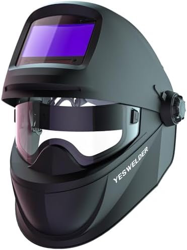 YESWELDER Flip-up Auto Darkening Welding Helmet, Bluetooth Remote Control, True Color 4 Arc Sensors Wide Shade 4/5-9/9-13 Welder Mask for TIG, MIG, ARC, CUT and Grind