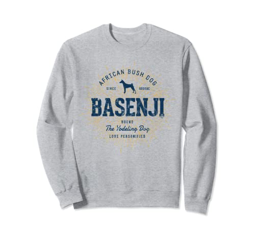 Vintage Basenji Retro Sweatshirt, Black