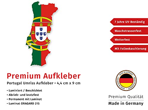 Portugal Kontur Aufkleber Auto Vespa Sticker Camper Wohnmobil Motorrad Portoguesa Porto Autoaufkleber Waschanlagenfest Witterungs- und UV-beständig