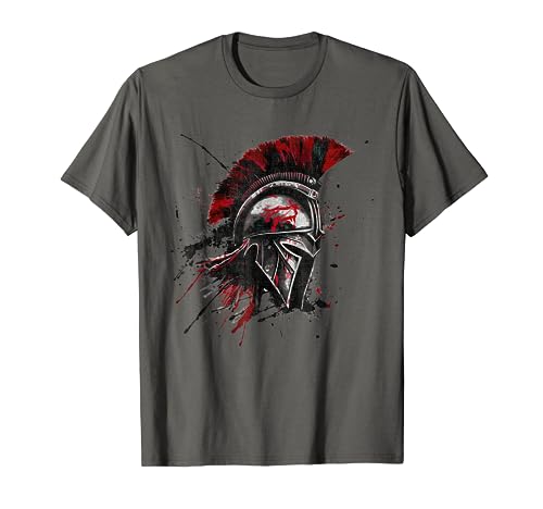 Sparta Soldier Helmet Leonidas Spartan Warrior Gladiator Camiseta