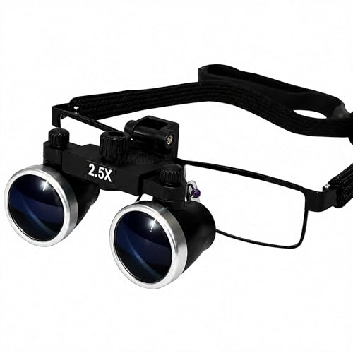 Image of MAXZIMA Dental Surgical Loupe, 2.5X Magnification, for ENT, Ophthalmic and Microsurgical Procedures, with Carrying Case