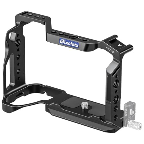 Image of Leofoto A6700 Camera Cage, for Sony A6700, ARRI, Cold Shoe, Arca Compatible
