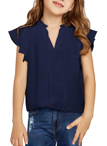 Image of DOKOTOO KIDS Girls Short Sleeve Blouse Dress Shirt Top Size 7-15 Years Old