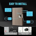 Fingerprint Door Knob Lock for Bedroom Basement Garage Office with App, Smart Knob,Biometric Thumbprint Fingerprint Door Lock, Entry Private Passage Mode 3in1 (Classic) - Image 5