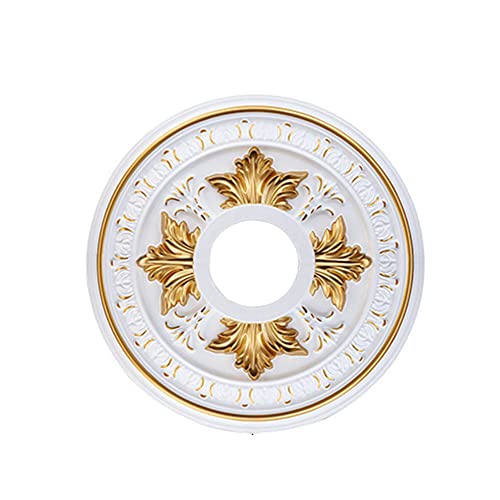 Licwrocca PU Ceiling Medallion, Decorative Ceiling Medallions Decor for Light Fixtures, Ceiling Fans and Ceiling Socket Holes (B-15