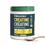 Organika Canadian-Made Creatine Powder - Pure Micronized Creatine Monohydrate - NSF Certified - Supports Strength, Muscle, Recovery and Performance for Men and Women - Unflavoured - 500g, 100 servings