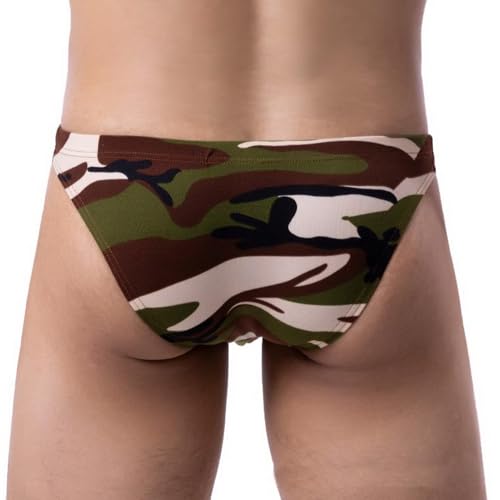Mens Sexy Underwear Briefs Camouflage Print U-convex Pouch Underpants4