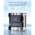NiPoGi Mini PC Ιntel Alder Lake-N97(bis zu 3,6 GHz), 16 GB DDR4 512 GB M.2 SSD Mini Desktop Computer W-11 Pro, Dual-WiFi, HDMI 2.0, DP, 4K UHD Dual Display E2 Mini-PC mit VESA für Schule, Büro, Heim. – Bild 4