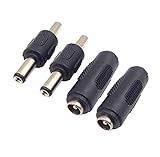 Qaoquda 2.1mm X 5.5mm DC Power Adapter, (2 Pairs) DC Power 5.5mm x 2.1mm Female to Female Coupler...