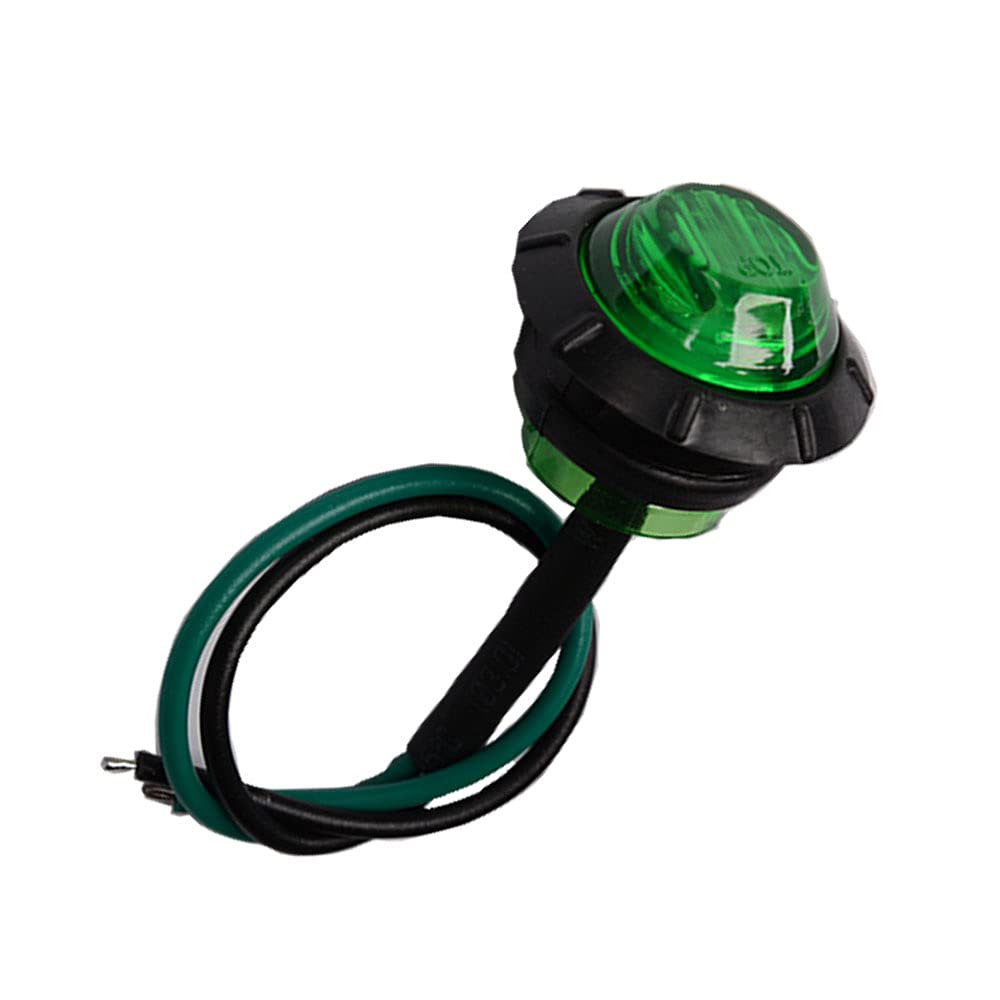 Bkinsety 10pièces Feux De Gabarit Latéraux, Feux De Côté 3 LED 3/4" Rond Feux De Dégagement Pour 12V Remorque Camion Lorry Caravan Bus (Bleu