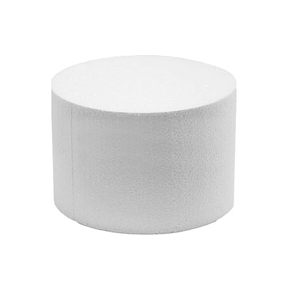 OMKRAFT Round Cake Dummy 6 x 6 Inch | High Density Foam Cake Base for Cake Decoration, Practice & Display | Reusable Dummy Cake for Bakers | Pack of 1-image-45
