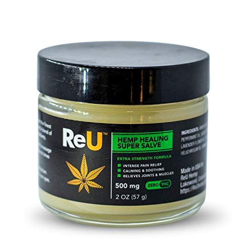 ReU Hemp Healing Pain Relief Salve - 500MG Organic Hemp Extract Cream